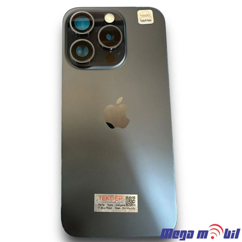 Zadno staklo iPhone 15 Pro Max Titanium komplet so flet za wireless blic i mikrofon