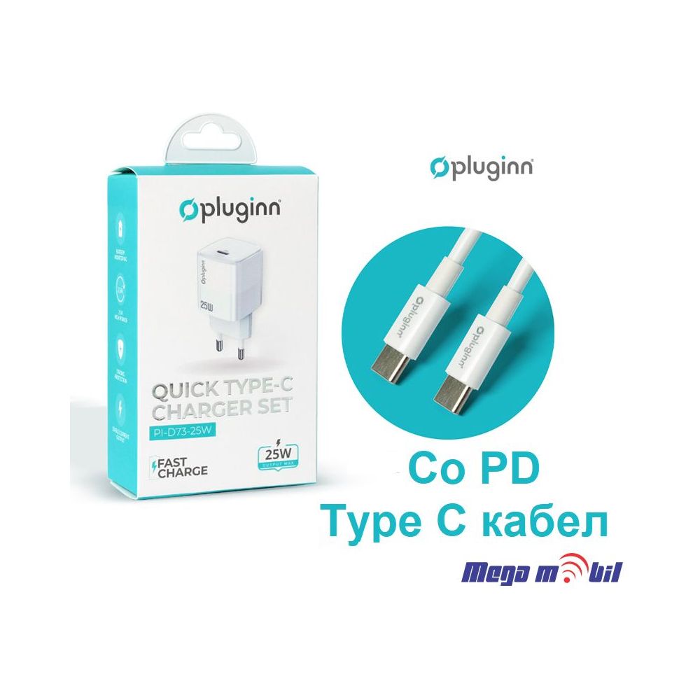 Polnac 220V Type C Pluginn PI-D73 QC3.0 PD3.0 PPS PD 27W white