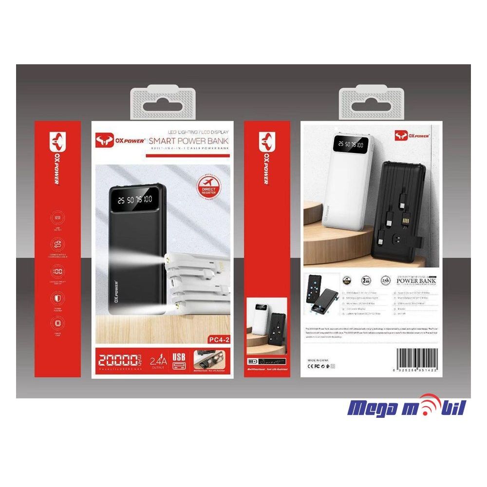 Baterija eksterna 20000mAh Ox Power PC4-2 black