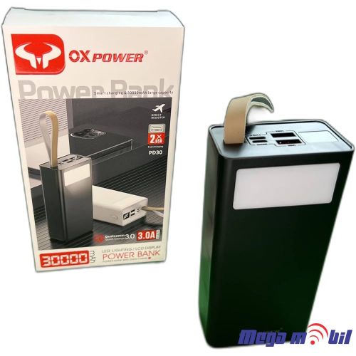 Baterija eksterna 30000mAh Ox Power PD30 FAST+PD black