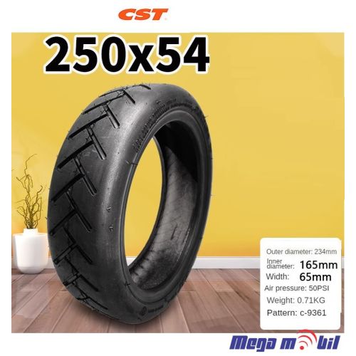 Tubeless guma CST 250X54 za Xiaomi 4 so tubeless ventil 