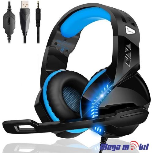 Slusalki za kompjuter BEEXCELLENT GM-14 so mikrofon blue