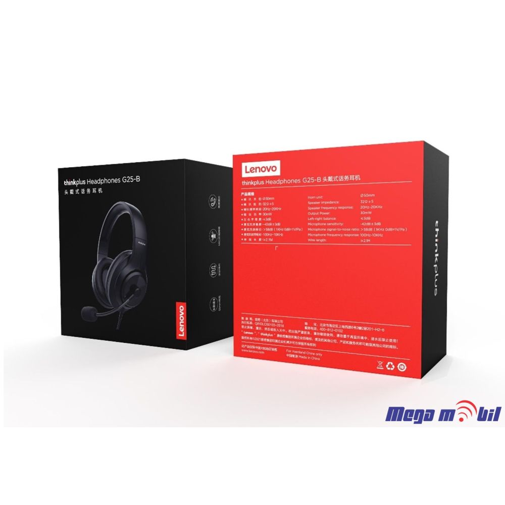 Slusalki za kompjuter LENOVO ThinkPlus G25B Pro so mikrofon black