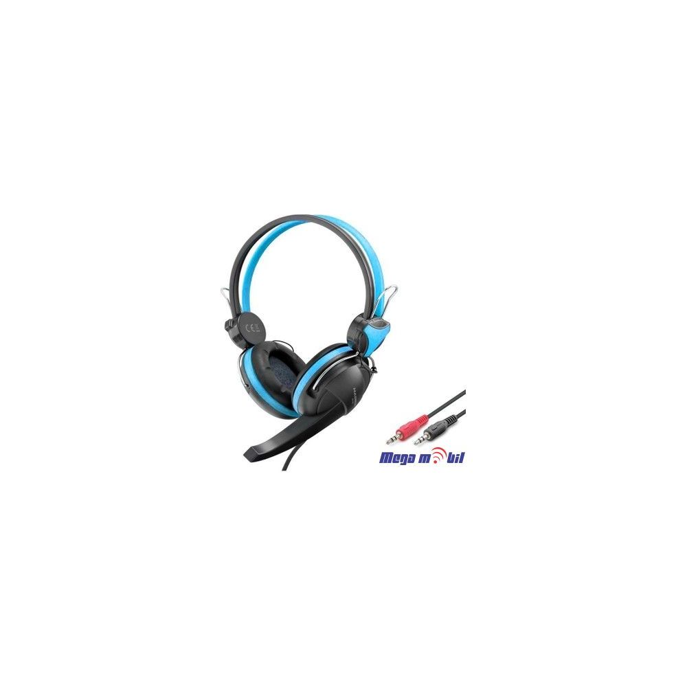 Slusalki za kompjuter HADRON HD1295 so mikrofon black/blue