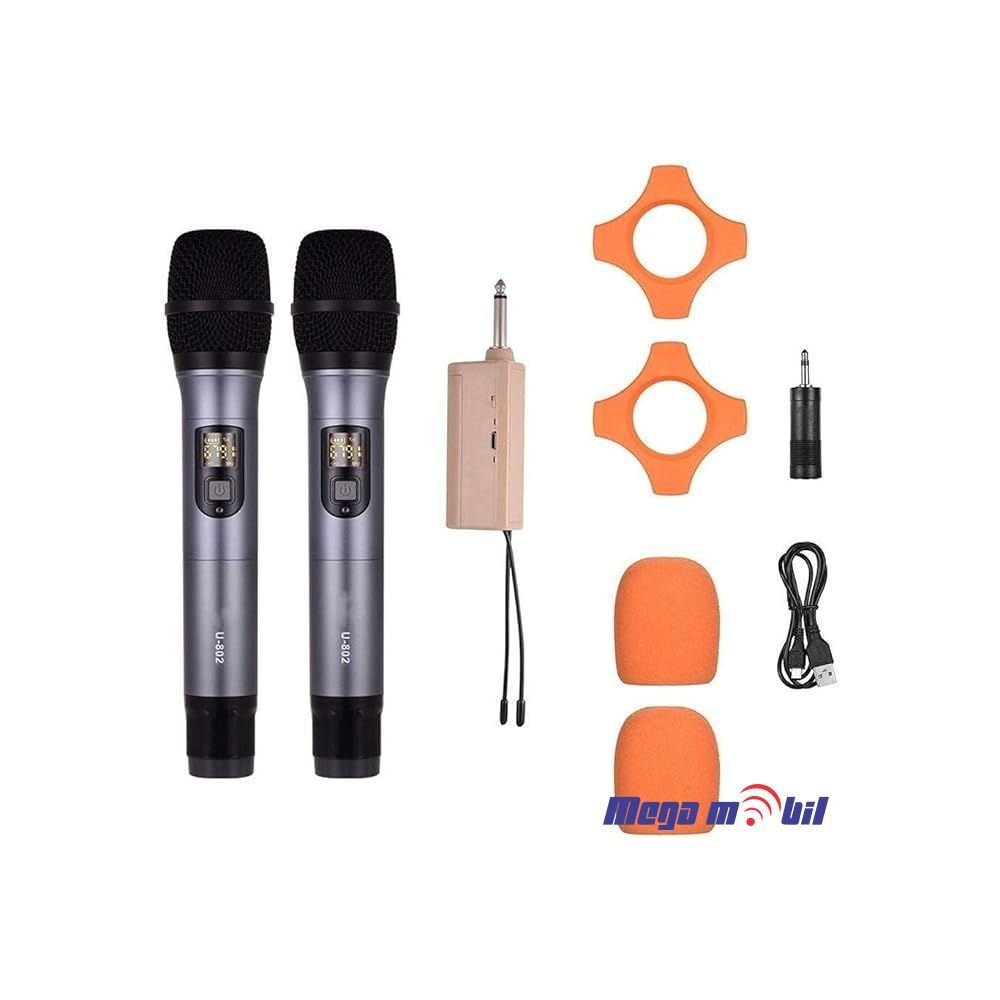 Mikrofon za Karaoke Wireless U802 (SET 2kom)
