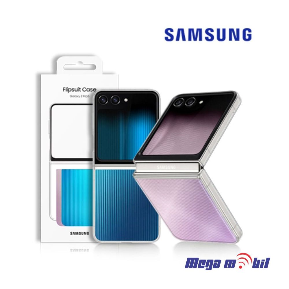 Futrola Samsung  Galaxy Z Flip 5 Flipsuit transparent/black (predna i zadna) ORG 