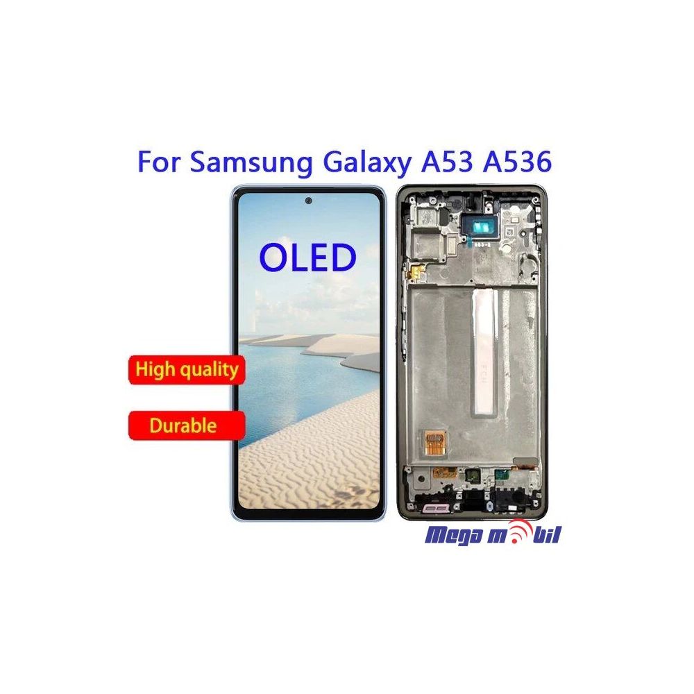 Ekran Samsung A536B/ A53 5G SO RAMKA black OLED