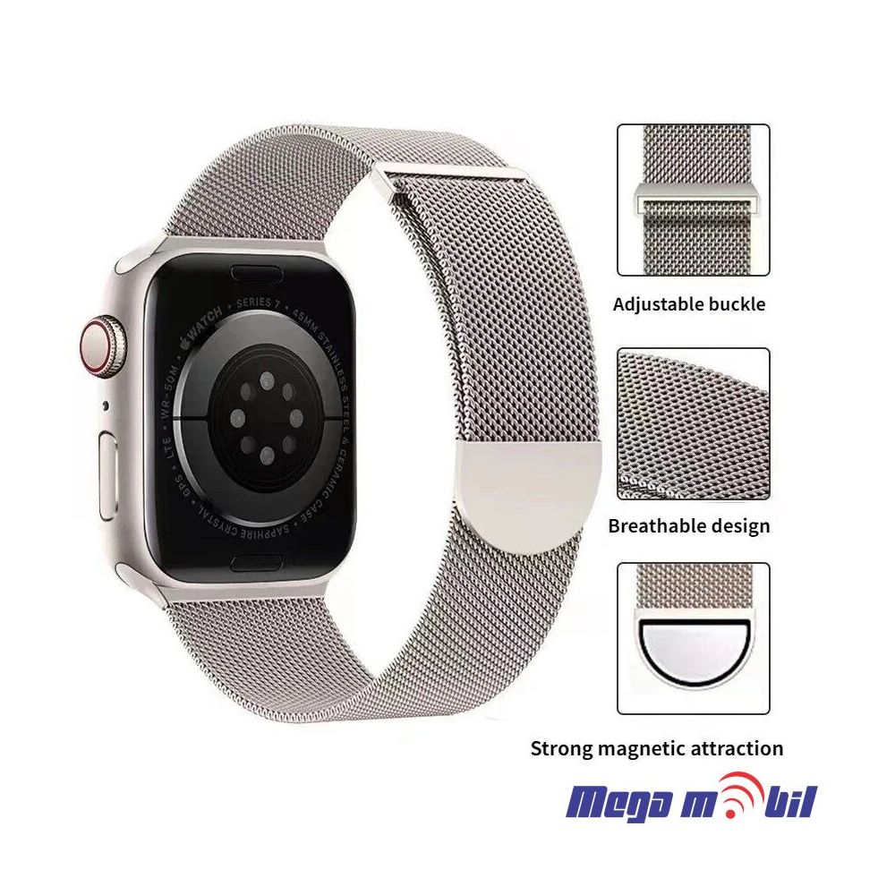 Remce za Smart Watch Apple Milanese Two pieces 42/44mm silver