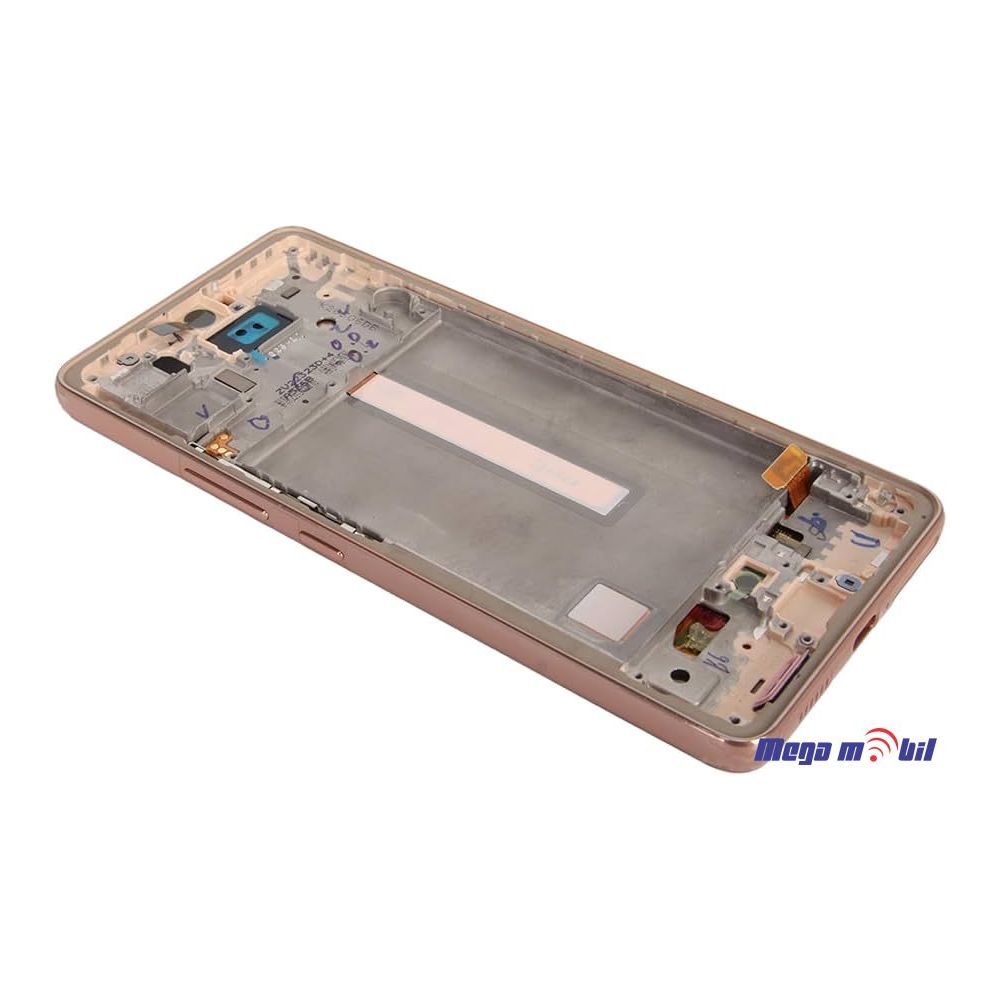Ekran Samsung A536B/ A53 5G SO RAMKA gold full org SH