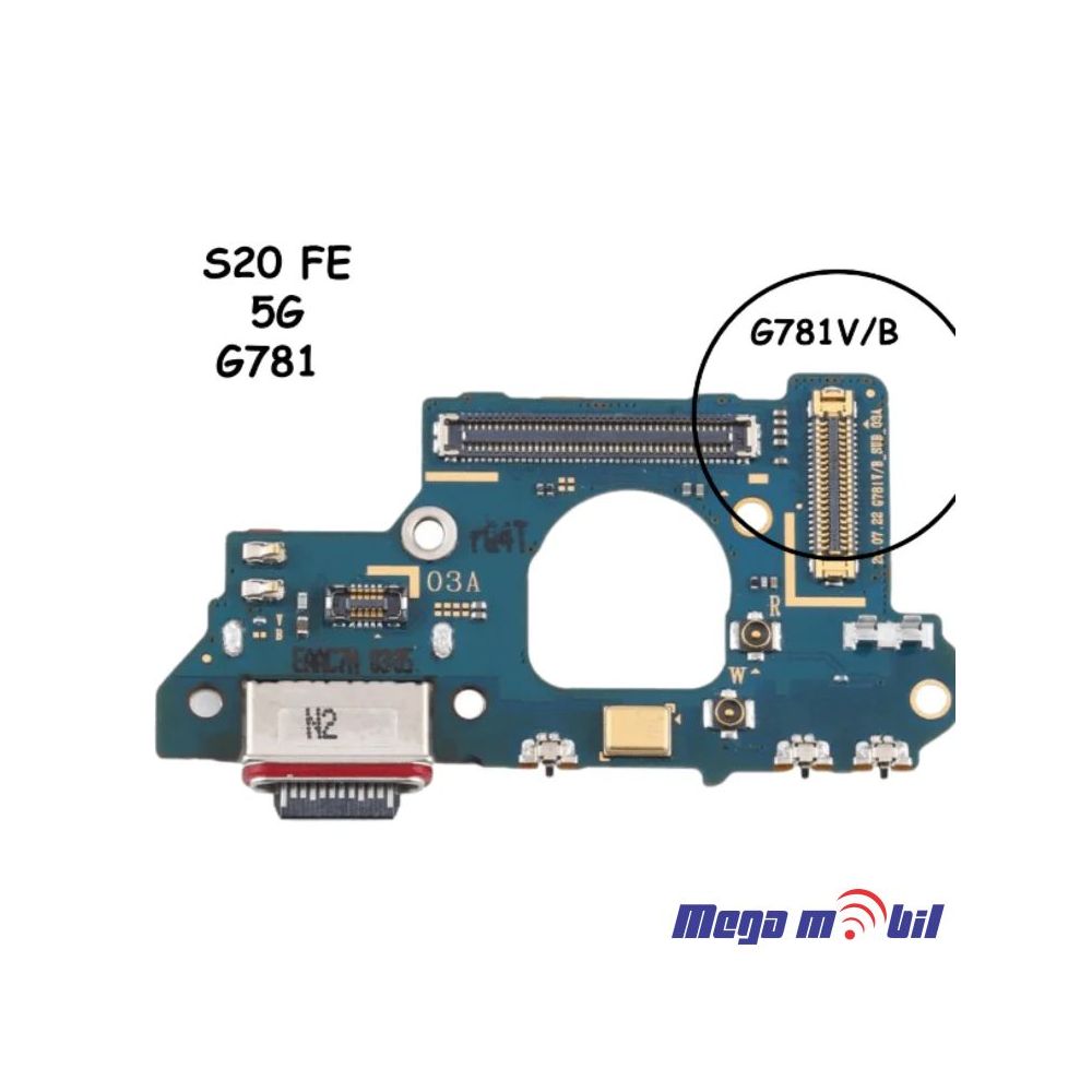 Konektor za polnenje Samsung G780/ S20 FE komplet plocka Full org