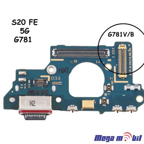 Konektor za polnenje Samsung G780/ S20 FE komplet plocka Full org