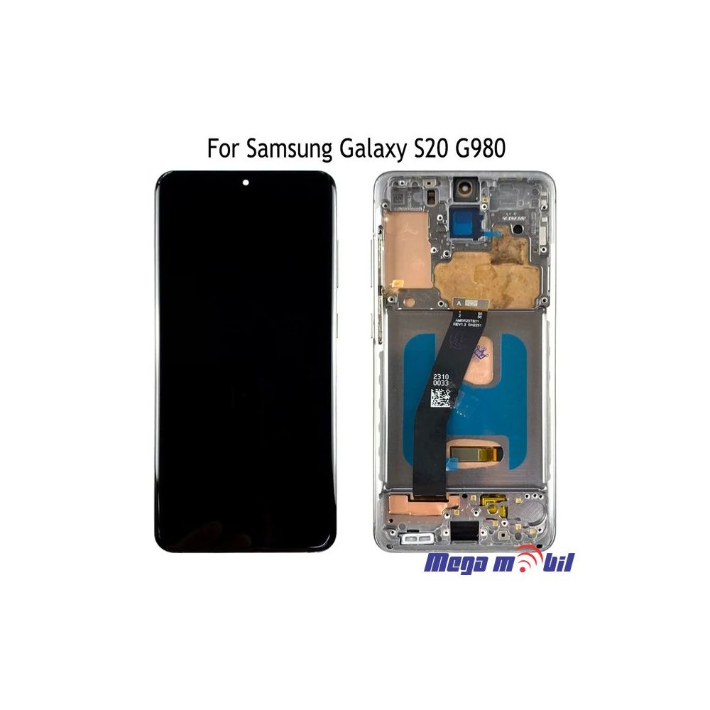 Ekran Samsung G980 S20 SO RAMKA Grey full org SH