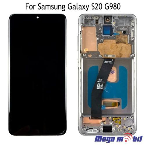 Ekran Samsung G980 S20 SO RAMKA Grey full org SH