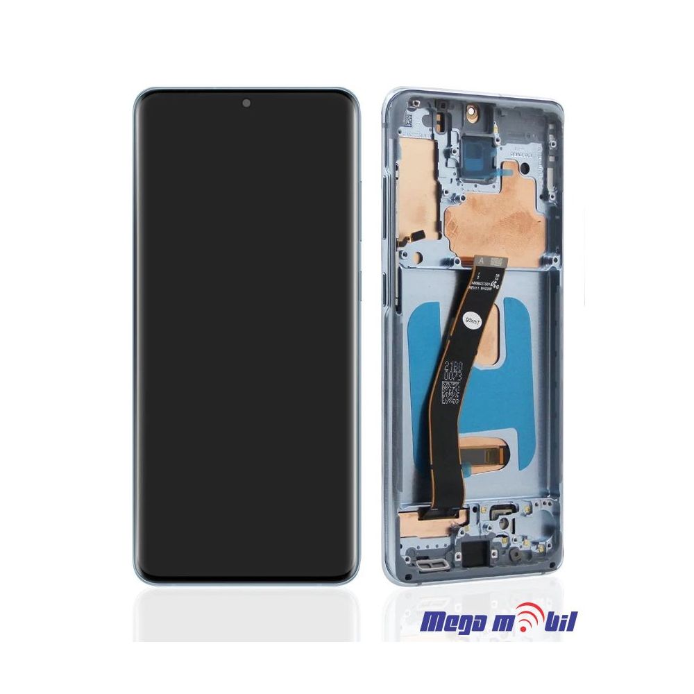 Ekran Samsung G980 S20 SO RAMKA Light Blue full org SH