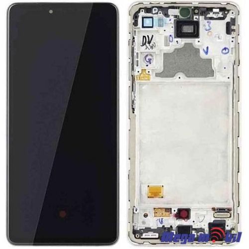Ekran Samsung A725F/ A72 4G SO RAMKA White full org SH