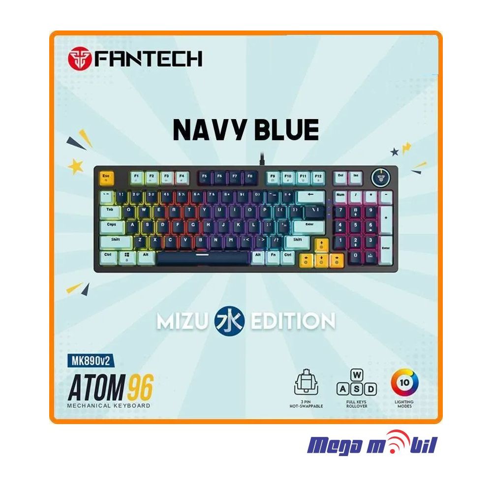 Tastatura Fantech Gaming Mechanical Atom96 MK890V2 Navy (red switch)