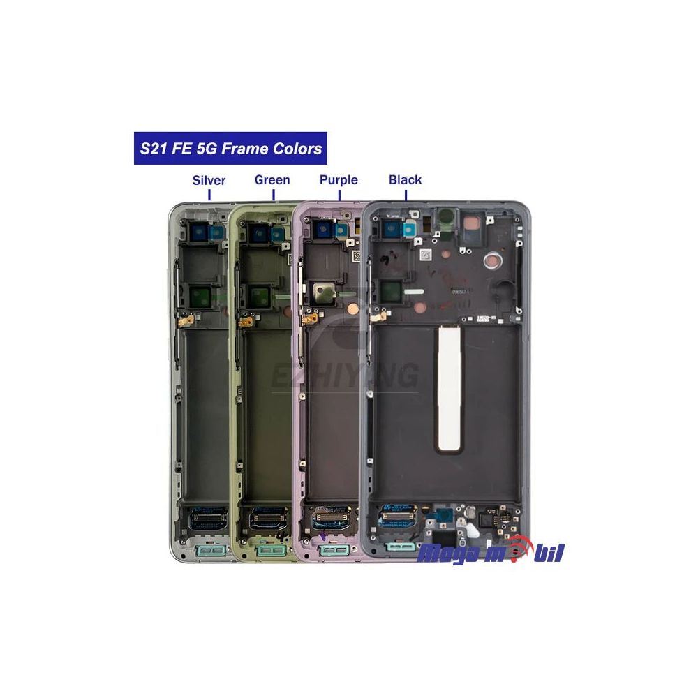 Ekran Samsung G990B S21 FE 5G SO RAMKA Green full org