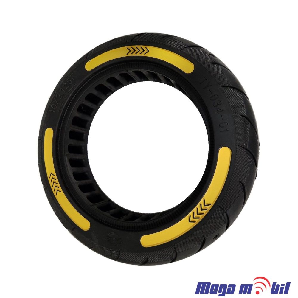 Polna guma za trotinet 10x2.125 za Ninebot Segway THREE STRIPES Yellow