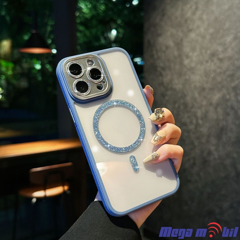 Futrola iPhone 14 Pro Magsafe Shining light blue.