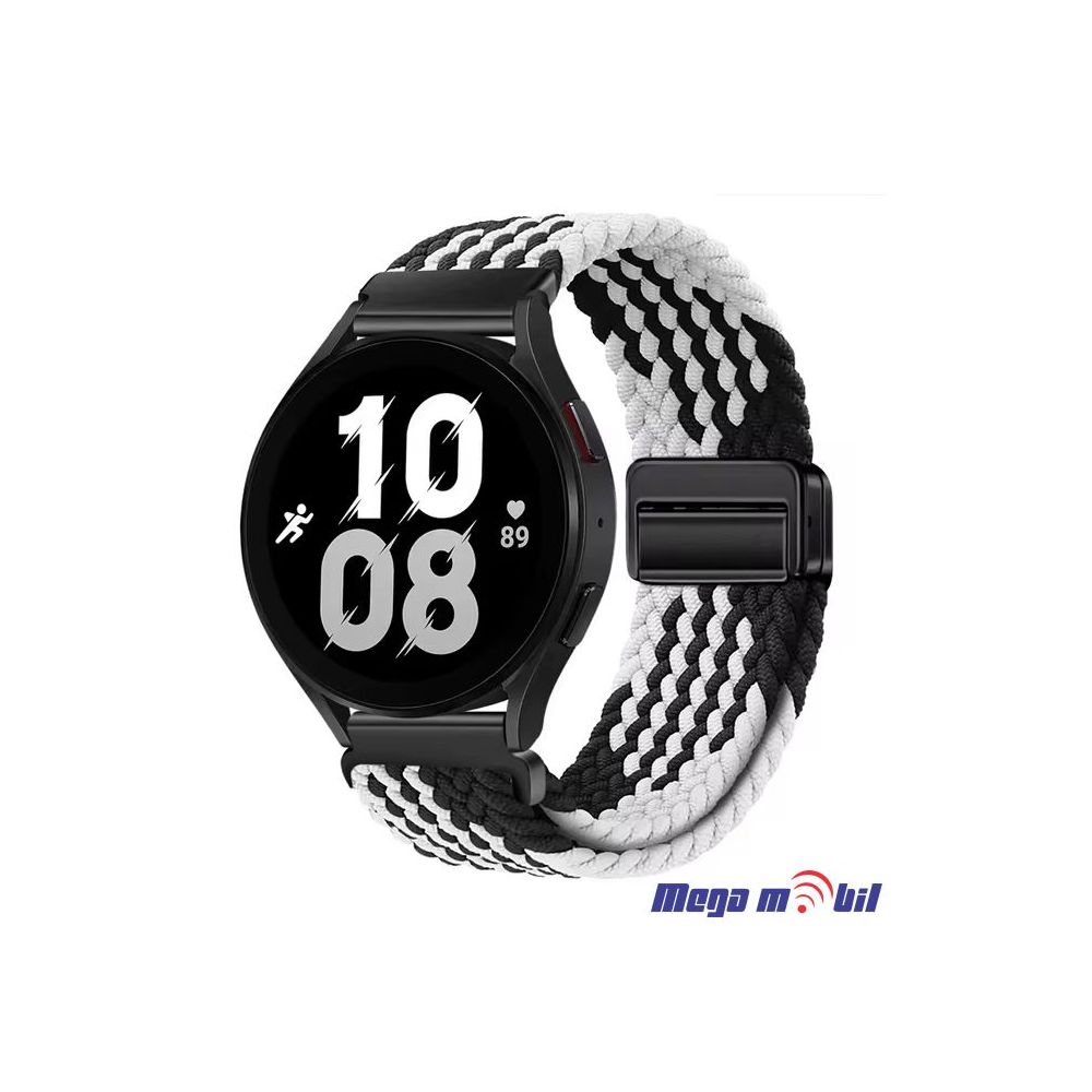 Remce za Smart Watch Nylon 20mm black/white