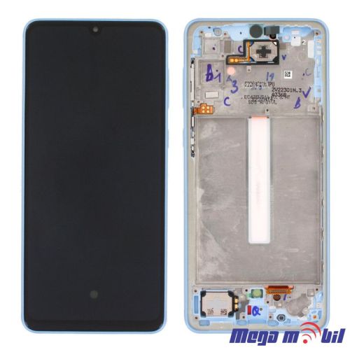 Ekran Samsung A336B/ A33 5G SO RAMKA blue full org SH