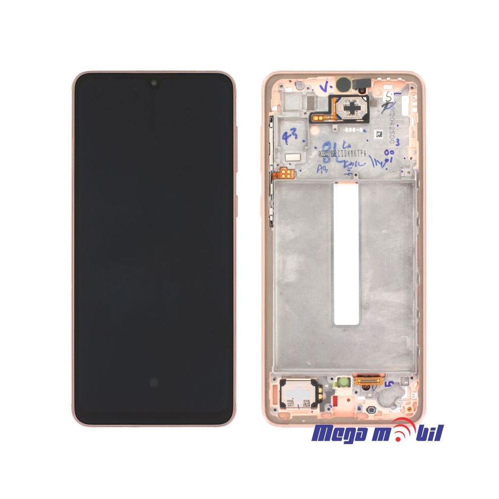 Ekran Samsung A336B/ A33 5G SO RAMKA gold full org SH