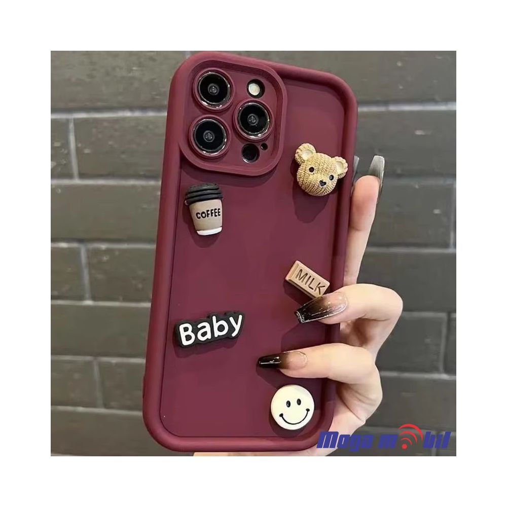 Futrola iPhone 13 Pro Max Teddy Fashion sangria