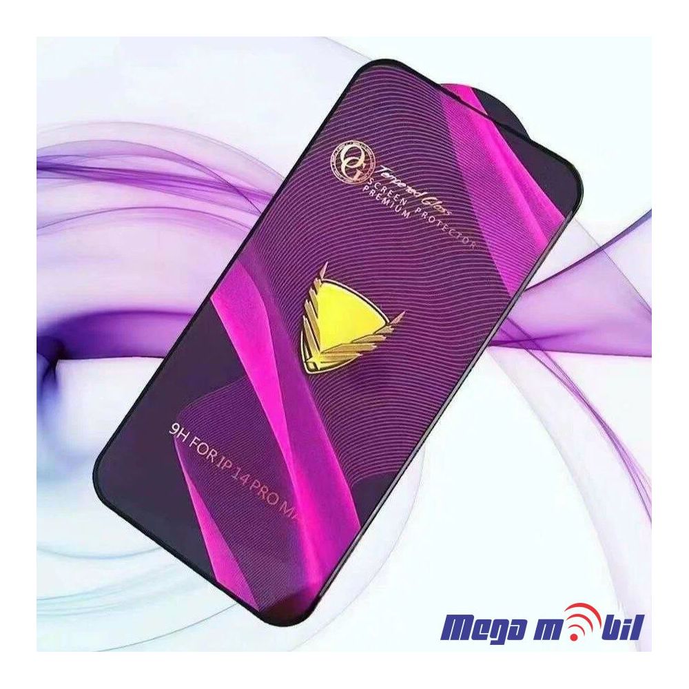 Tempered glass za iPhone 17/16 Pro Golden Armor 5D black