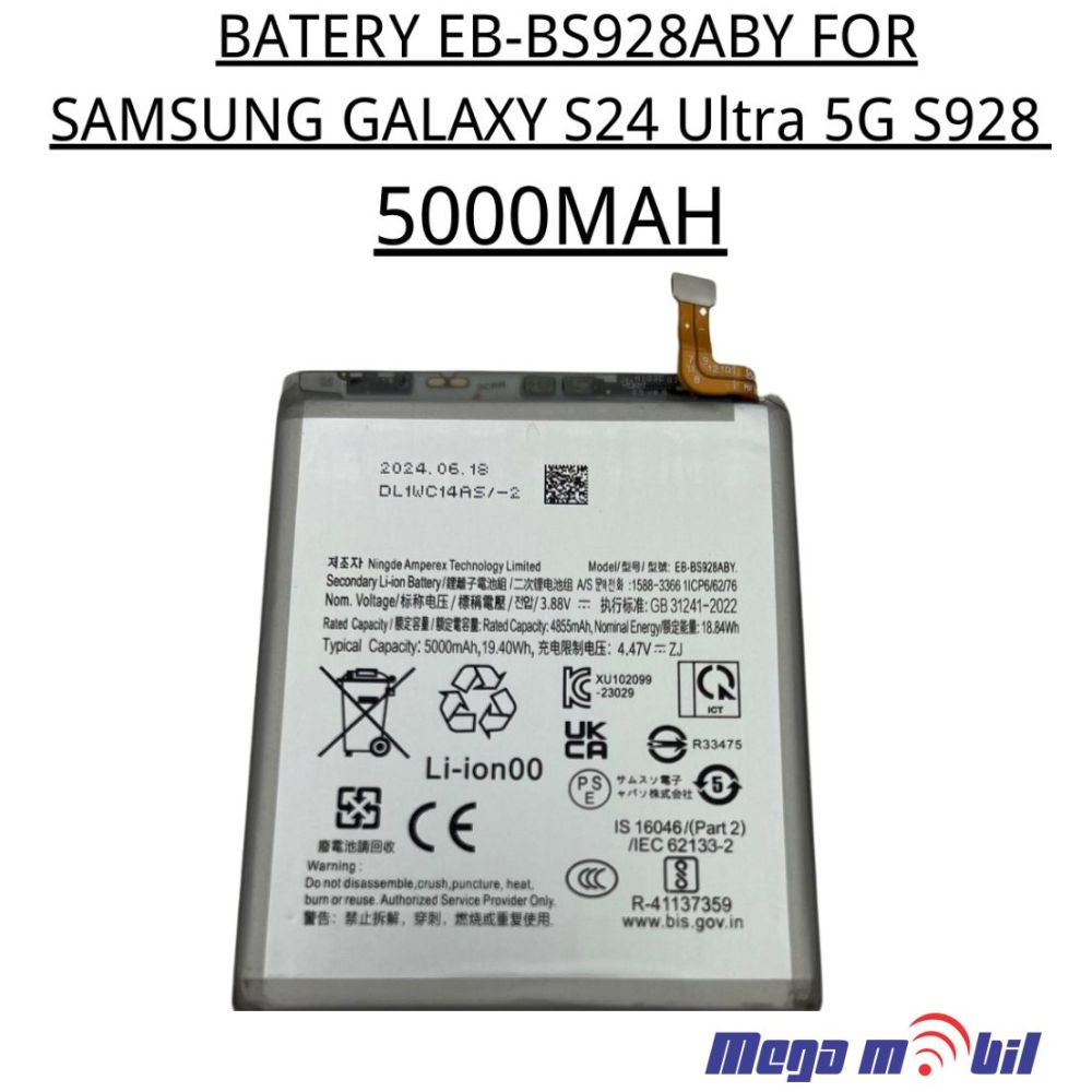 Baterija Samsung S928/S24 Ultra EB-BS928ABY HQ