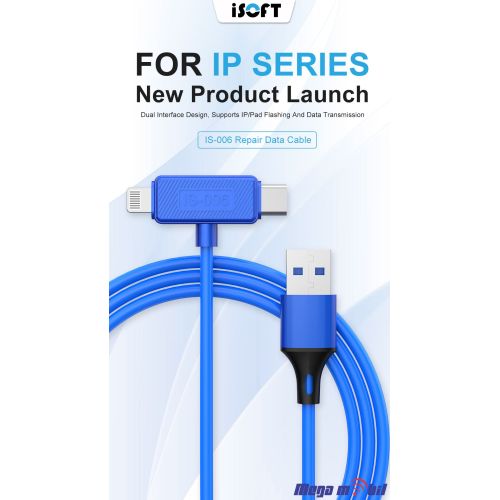 Kabel iPhone / iPad ISOFT IS-006 dual interface repair data cable