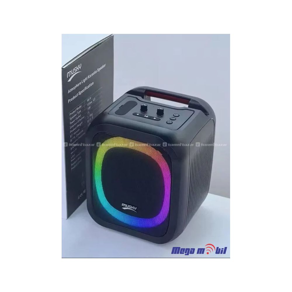 Zvucnik Bluetooth Karaoke MS7 so 2 mikrofona