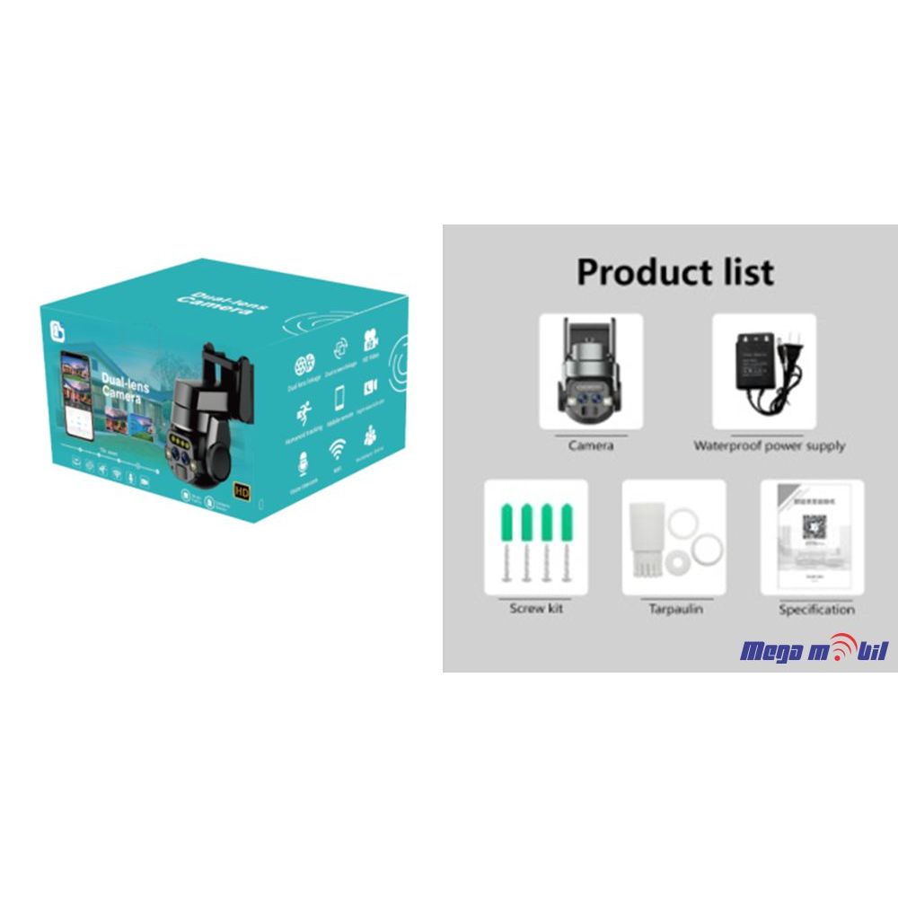 Kamera IP CM-Q820EM Outdoor WiFi 6 Megapixel PTZ 