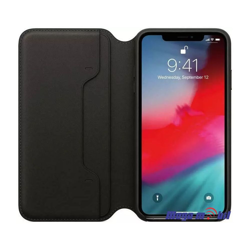 Futrola iPhone XS Max Leather Original black flip