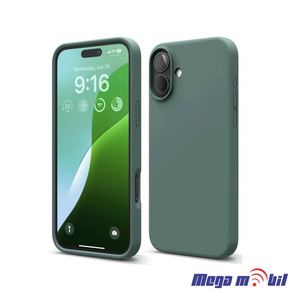 Futrola iPhone 16 Plus Silicon Color dark green