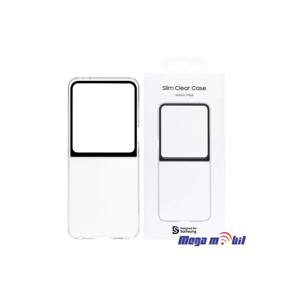Futrola Samsung Slim Clear Galaxy Z Flip 6 transparent/black (predna i zadna) ORG 