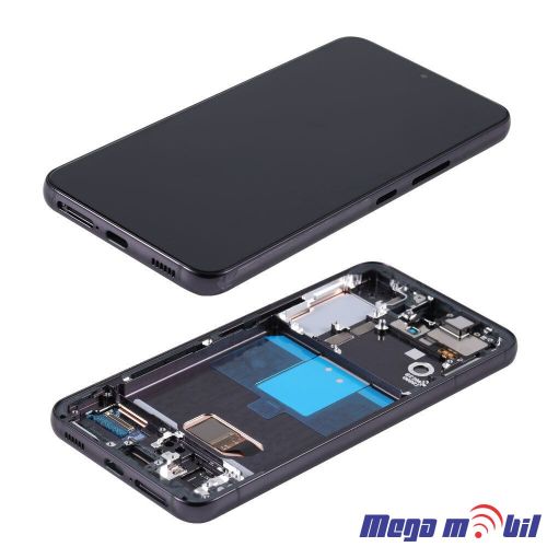 Ekran Samsung S901B S22 SO RAMKA Black full org SH