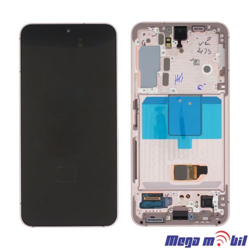 Ekran Samsung S901B S22 SO RAMKA Pink/Gold full org SH