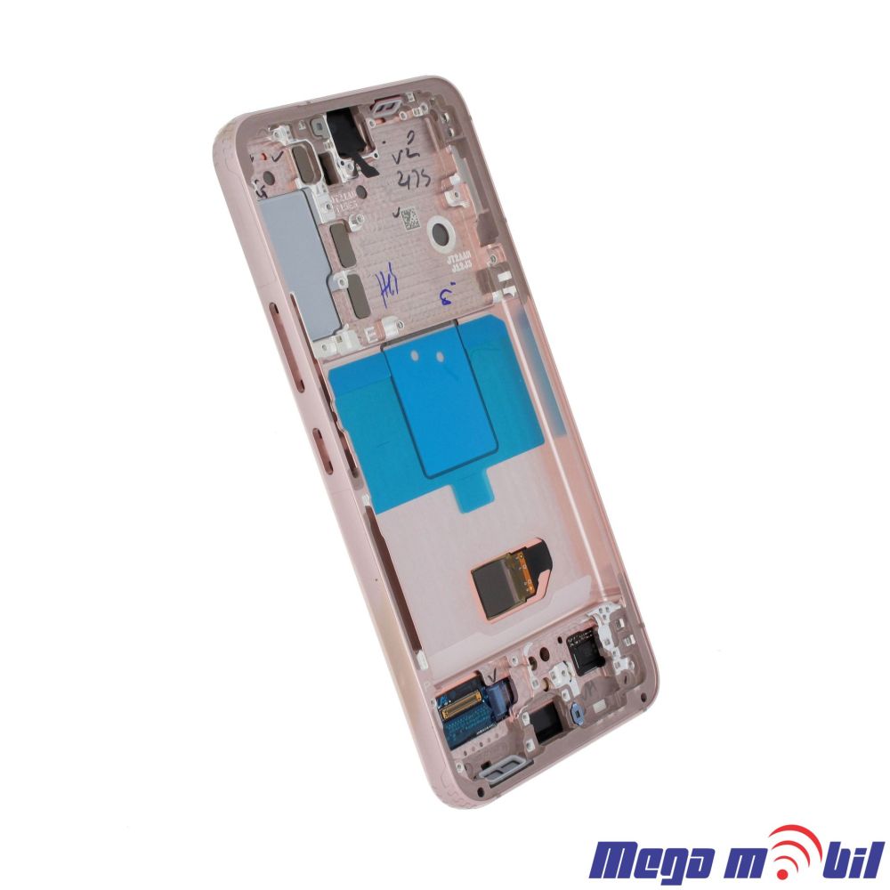 Ekran Samsung S901B S22 SO RAMKA Pink/Gold full org SH