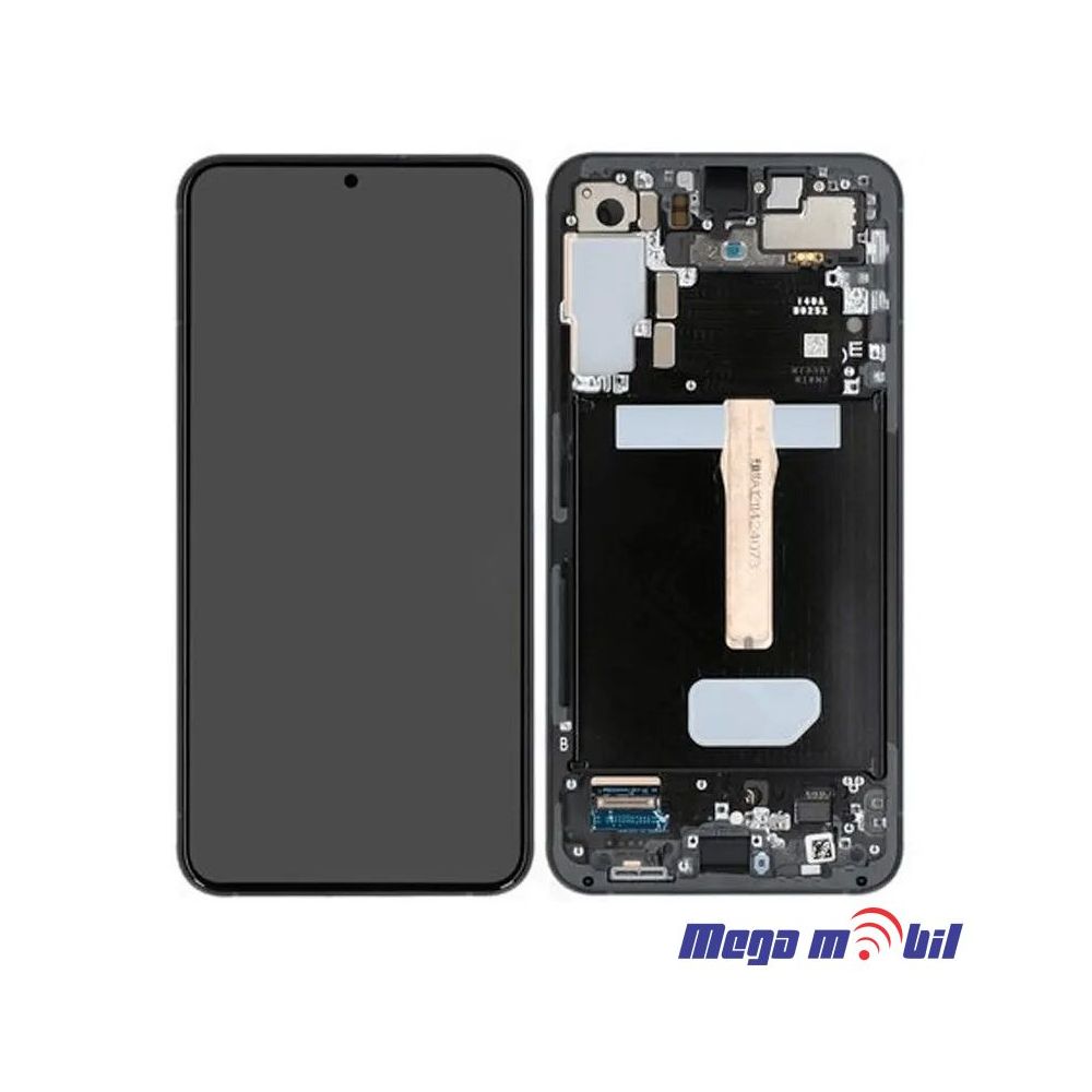 Ekran Samsung S906B S22 Plus SO RAMKA Black full org SH