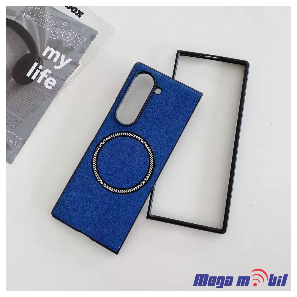 Futrola Samsung Galaxy Z Fold 6 Magsafe leather dark blue.