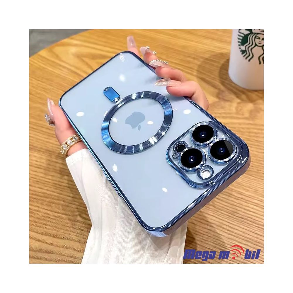 Futrola iPhone 16 Metal Brushed light blue