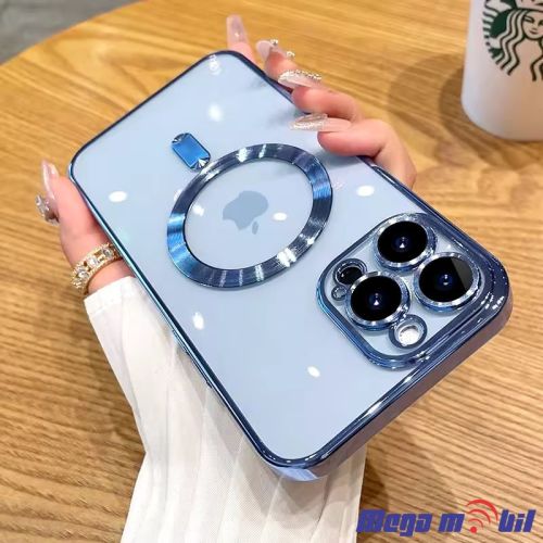 Futrola iPhone 16 Plus Metal Brushed light blue