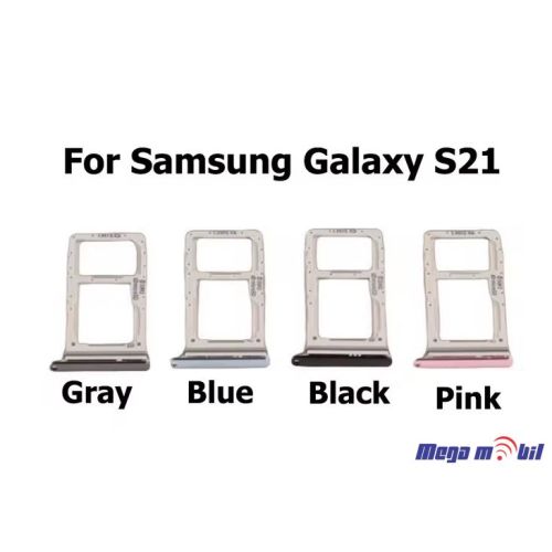 Drzac za Sim Samsung G991/ S21/ G996/ S21 Plus/ G998/ S21 Ultra silver