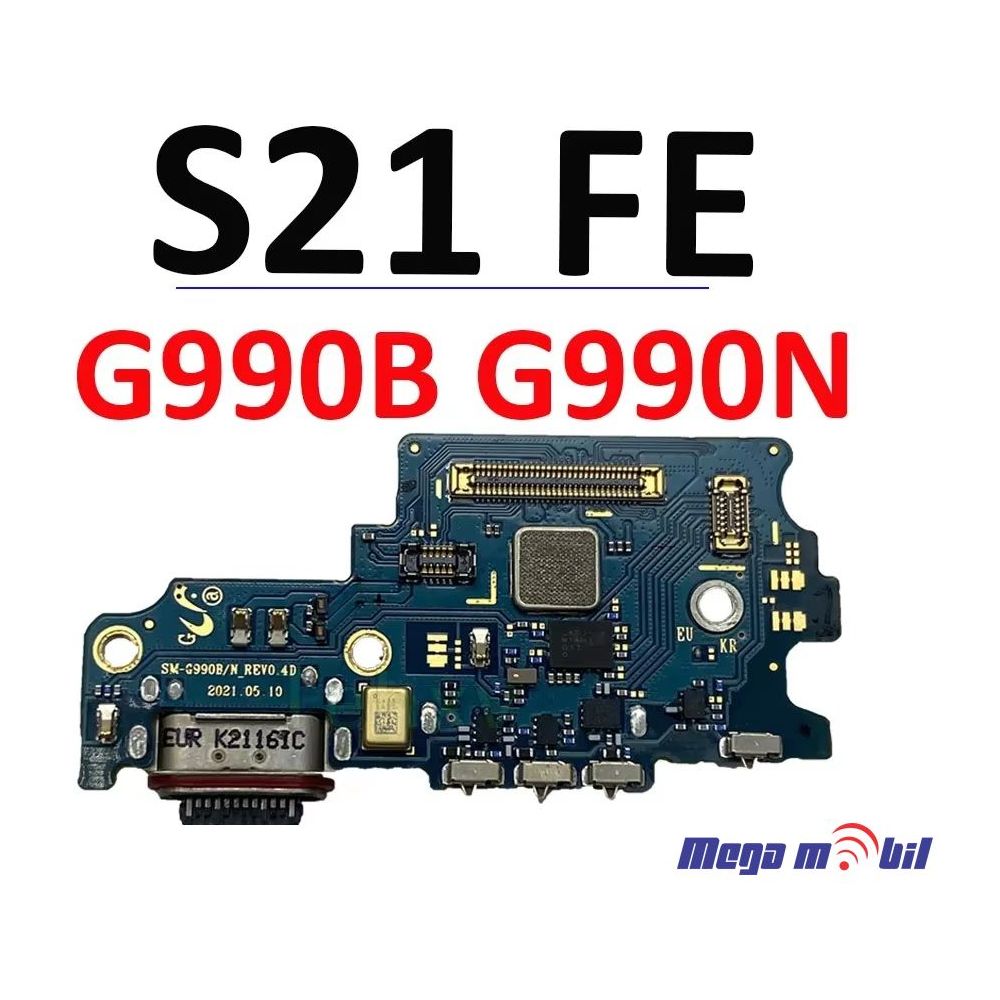 Konektor za polnenje Samsung G990B/ S21 FE 5G komplet plocka FULL ORG