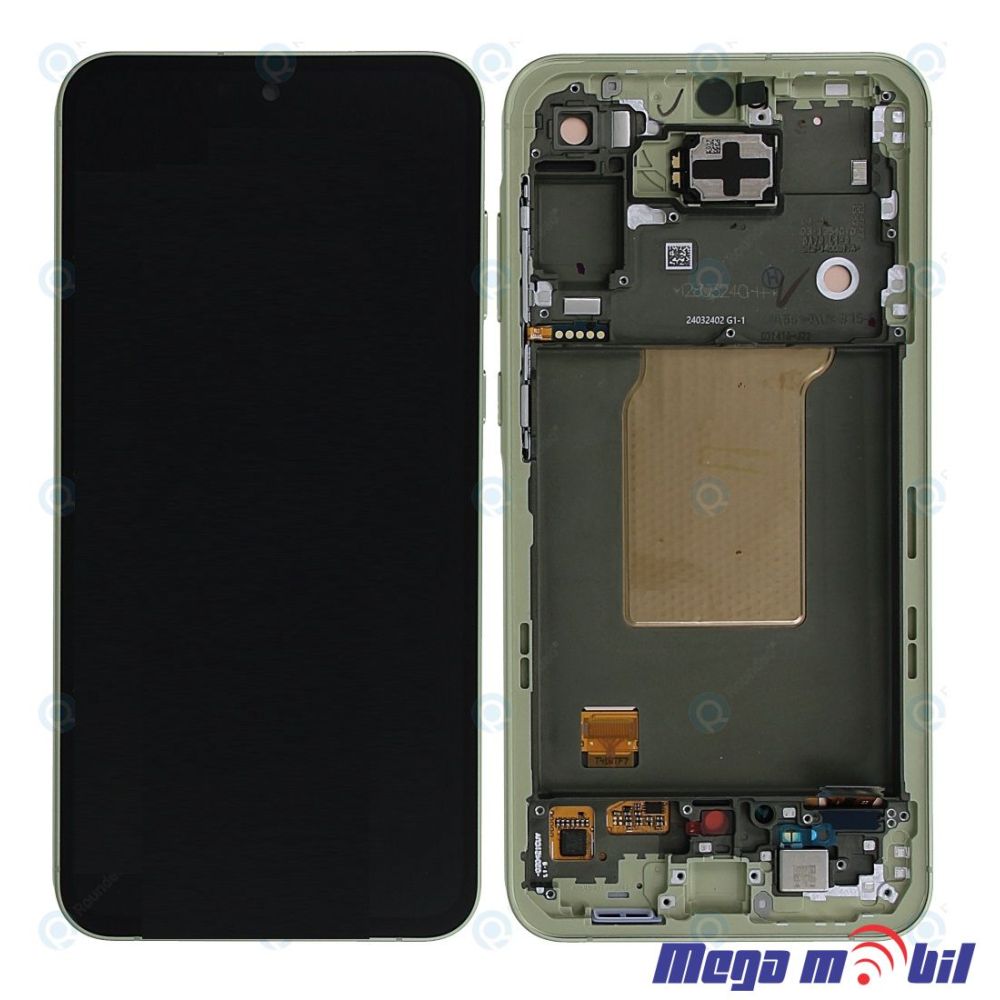 Ekran Samsung A556B/ A55 5G SO RAMKA lemon full org 