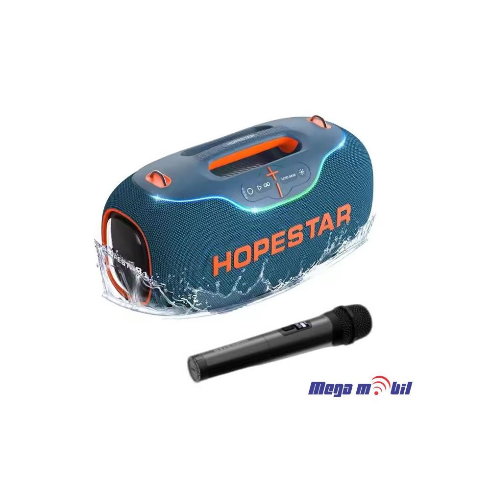 Zvucnik Bluetooth Karaoke Hopestar A80 so 1 mikrofon blue