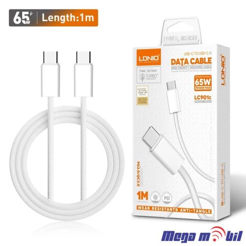 Data Kabel Type C PD LDNIO LC901-C 65W 1m FAST white