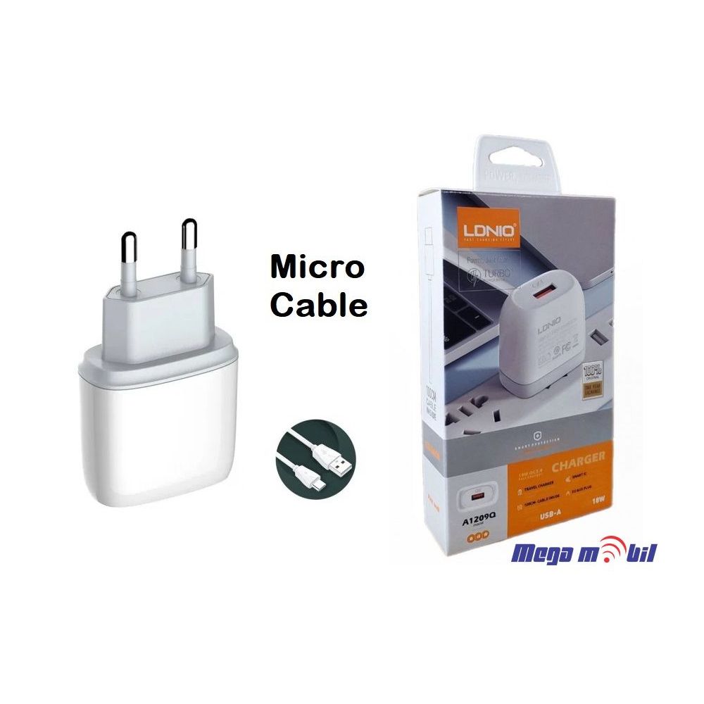 Polnac 220V Micro LDNIO A1209Q QC3.0 18W white