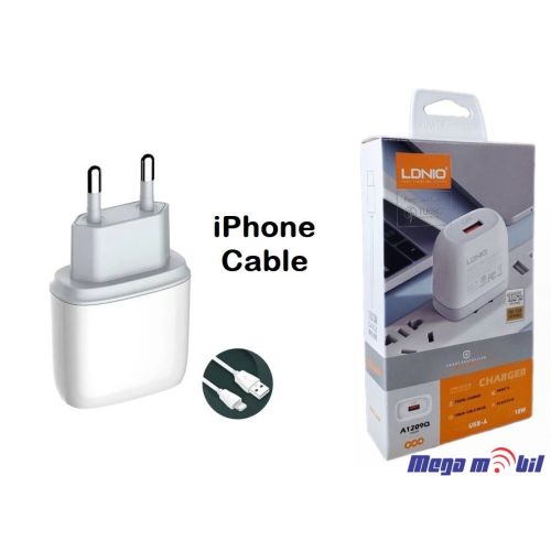 Polnac 220V iPhone LDNIO A1209Q QC3.0 18W white