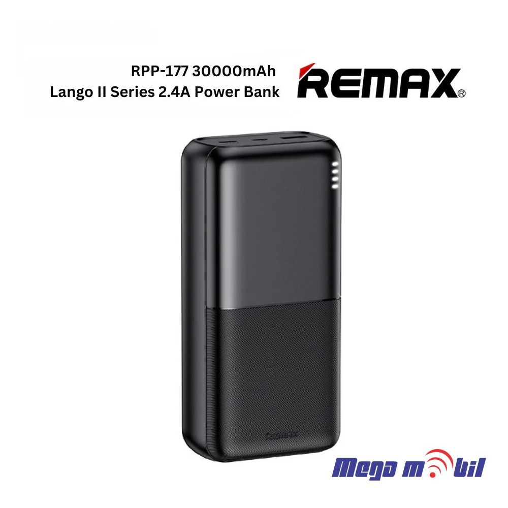 Baterija eksterna 30000mAh REMAX Lango II RPP-177 black